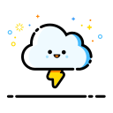 Cloud lightning Icon
