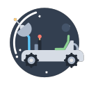 Lunar rover SVG Icon