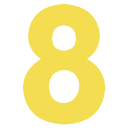 8 yellow Icon