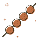 Baked meatballs Icon
