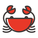 [a fruit, melon and melon] icon - crabs-01 Icon