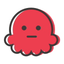 [a fruit, melon and melon] icon - octopus-01 Icon