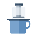 Portable coffee press pot Icon