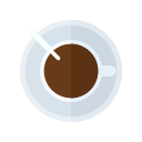 Top view of coffee cup Icon
