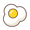 Egg with poached egg Icon