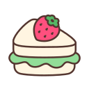 Strawberry sandwich Icon