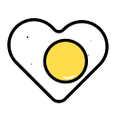 Love fried egg Icon