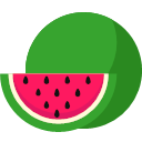 Watermelon, filled, multicolor, exquisite, simple, fresh Icon