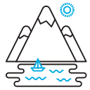 Mountains and rivers Icon