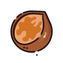 Round walnut Icon