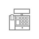 Cash register monochrome Icon