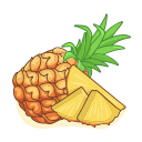 Pineapple in Tiantian fresh fruit store Icon