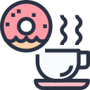 09-donut and coffee Icon
