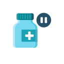 Stop medication order (not executed) Icon