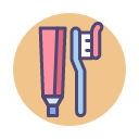 Toothpaste And Toothbrush Icon