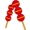 candied gourd on a stick Icon