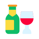 Christmas - wine and cups Icon