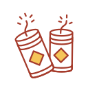 Firecrackers - wireframe Icon