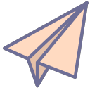 Delivery, delivery, paper plane Icon