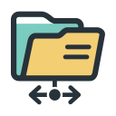 Color block - send and receive documents Icon
