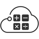 Cloud computing cloud services Icon