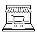 E-commerce platform development Icon