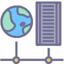 Web server, earth Icon
