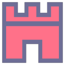 Castle, city, town, wall Icon