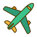 Linear air travel Icon