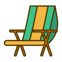 Linear beach chair Icon