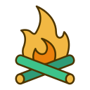 Linear bonfire Icon