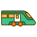 Linear high-speed rail travel Icon