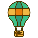 Linear hot air balloon Icon