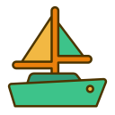 Linear sailboat Icon