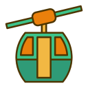 Linear sightseeing cable car Icon