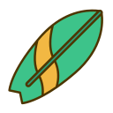 Linear surfboard Icon