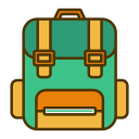 Linear travel bag Icon