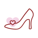 line_ high-heeled shoes Icon