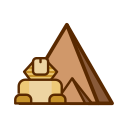 Egyptian pyramid Tourism Building Icon