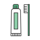 Travel_ toothbrush and toothpaste Icon
