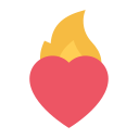 Heart fire Icon
