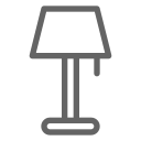 table, lamp, desk, light Icon