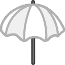 Gray umbrella, sun umbrella, protection, resistance Icon