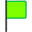 Green flag, mark, importance Icon