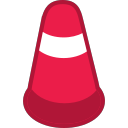 Red cone, maintenance, blocking Icon