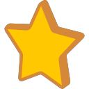 Three dimensional 3D five-star, collection Icon