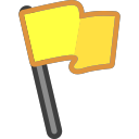 Yellow flag, mark, generally important Icon