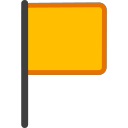 Yellow flag, mark, importance Icon