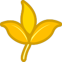 Yellow leaves, plants Icon