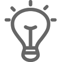 Electric lamp bulb lighting Icon